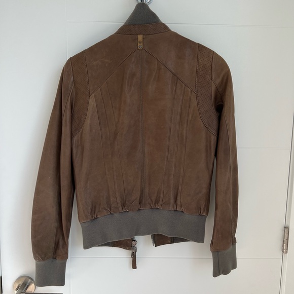 Mackage Brown Leather Jacket, Size S - Picture 2 of 7